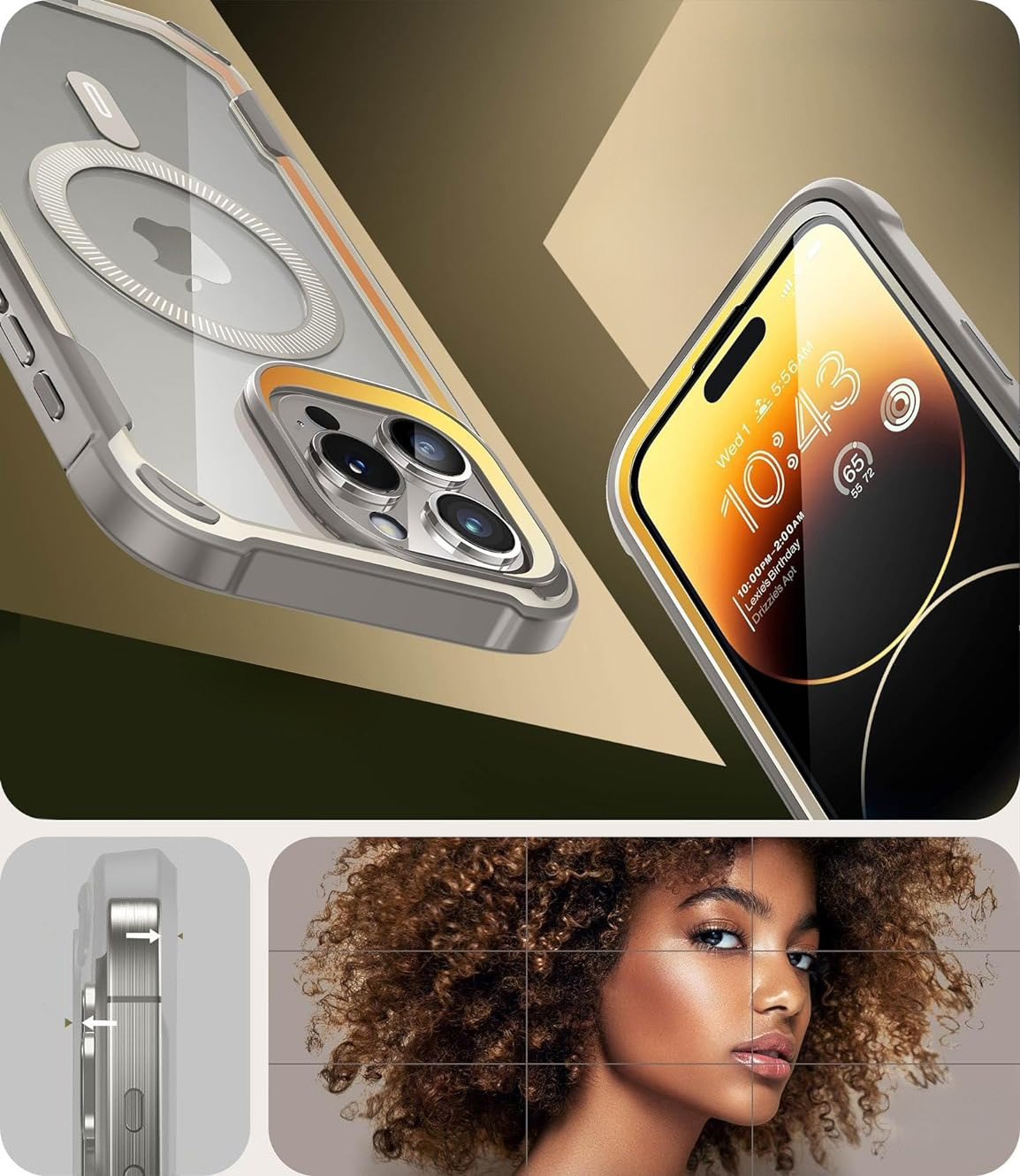 Etui Supcase i-Blason Ares Mag z MagSafe do iPhone 15 Pro Max, szare